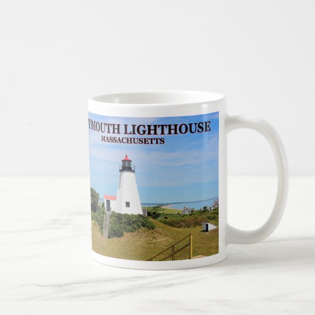 Plymouth Lighthouse, Gurnet, Massachusetts Mugg (Höger)