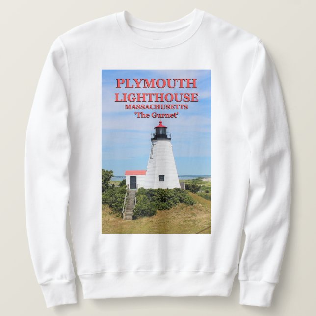 Plymouth Lighthouse, Massachusetts Sweatshirt (Design framsida)