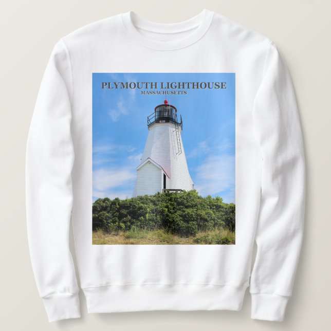 Plymouth Lighthouse, Massachusetts Sweatshirt (Design framsida)