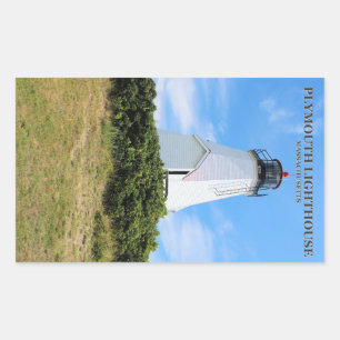 Plymouth Lighthouse, "The Gurnet", MORSA Stickers Rektangulärt Klistermärke