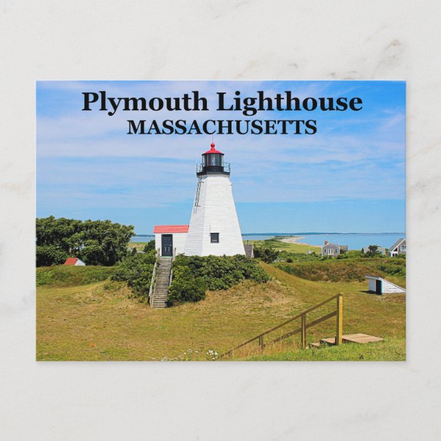 Plymouth Lighthouse, "The Gurnet", MORSA vykort (Framsida)