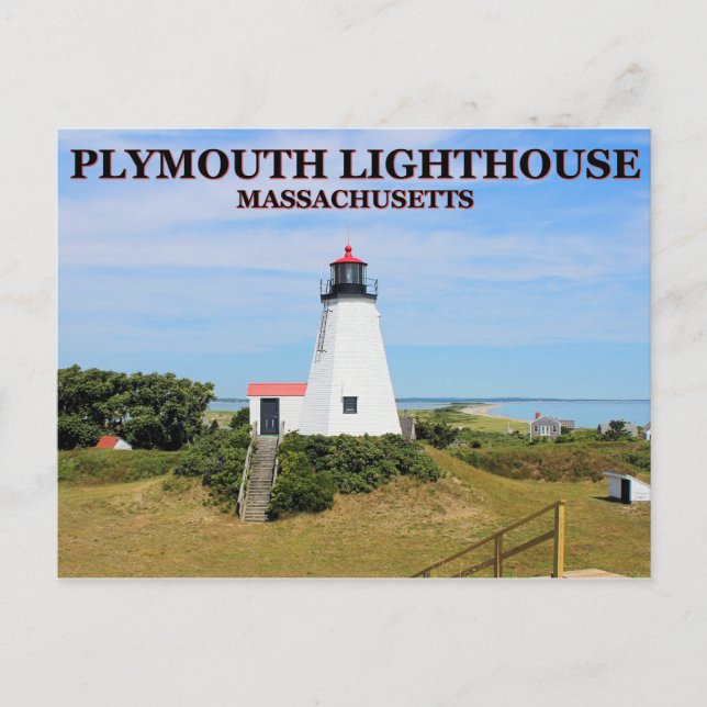 Plymouth Lighthouse, "The Gurnet", MORSA vykort (Framsida)