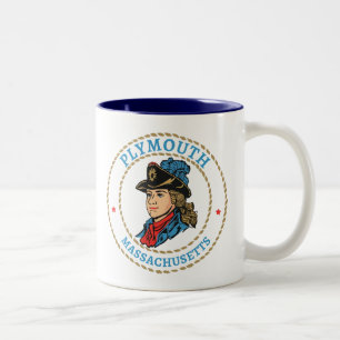 Plymouth Massachusetts Colonial Två-Tonad Mugg