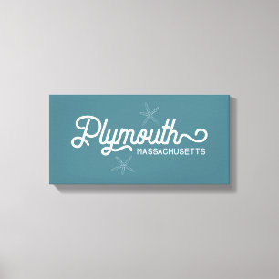 Plymouth Massachusetts Stretched Kanvastryck