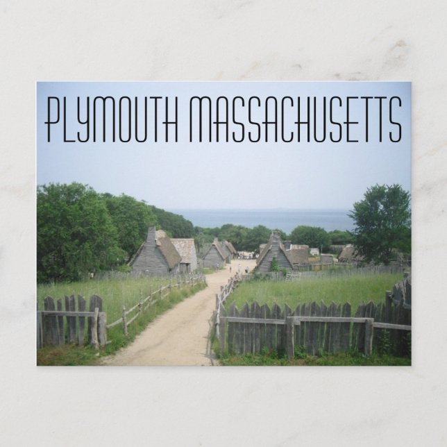Plymouth Massachusetts vykort (Framsida)