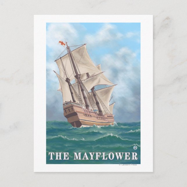 Plymouth, MassachusettsView of the Mayblommor Vykort (Framsida)