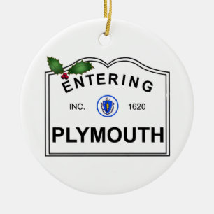 Plymouth MORSOR Julgransprydnad Keramik