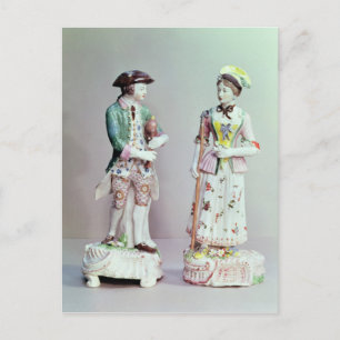 Plymouth porcelain shepherd och shepherdes vykort