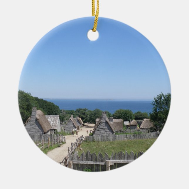 Plymouth prydnad julgransprydnad keramik (Framsidan)