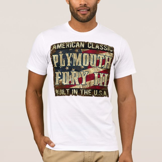 Plymouth raseri III - klassikerbil som byggas i Tee Shirt (Framsida)