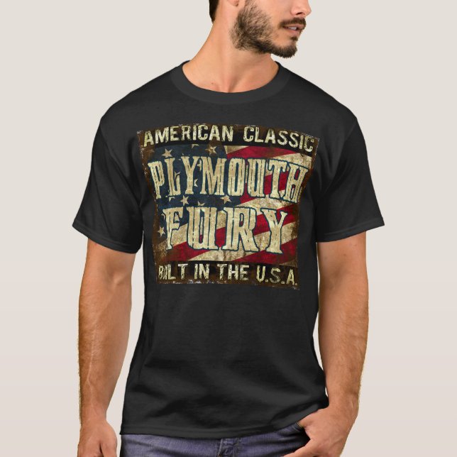 Plymouth raseri - klassikerbil som byggas i USA Tee Shirt (Framsida)