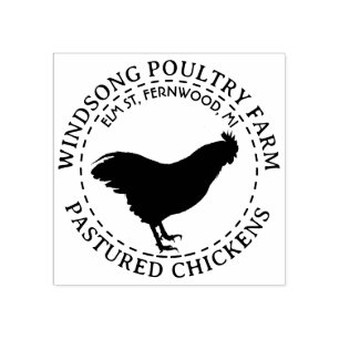 Plymouth Sten Hen Poultry Farm Business Frimärke Stämpel