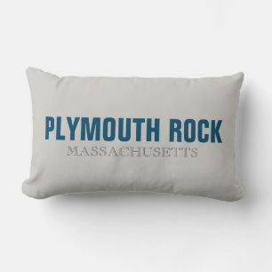 Plymouth Sten Massachusetts City Dekorativ kudde