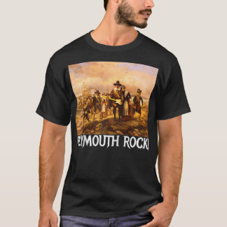 Plymouth Sten Thanksgiving Pilgrims Rocking Guitar T Shirt