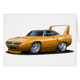 Plymouth Superbird orangebil 1970 Hälsningskort