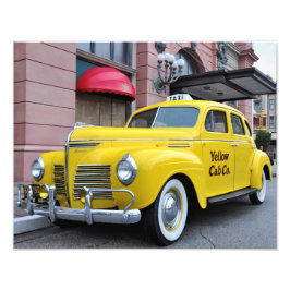 Plymouth Taxi från 40-talet Fototryck