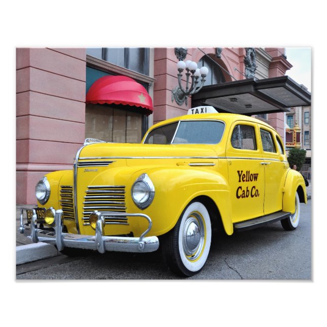 Plymouth Taxi från 40-talet Fototryck (Framsidan)