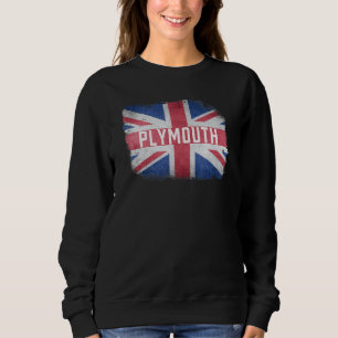Plymouth United Kingdom British Flagga Vintage Uk  T Shirt