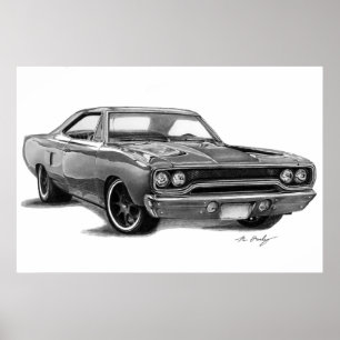 Plymouth vägspringer 1970 poster