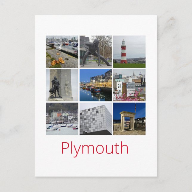 Plymouth Vykort (Framsida)