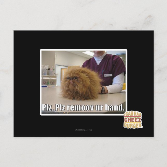 Plz remoov ur hand vykort (Framsida)