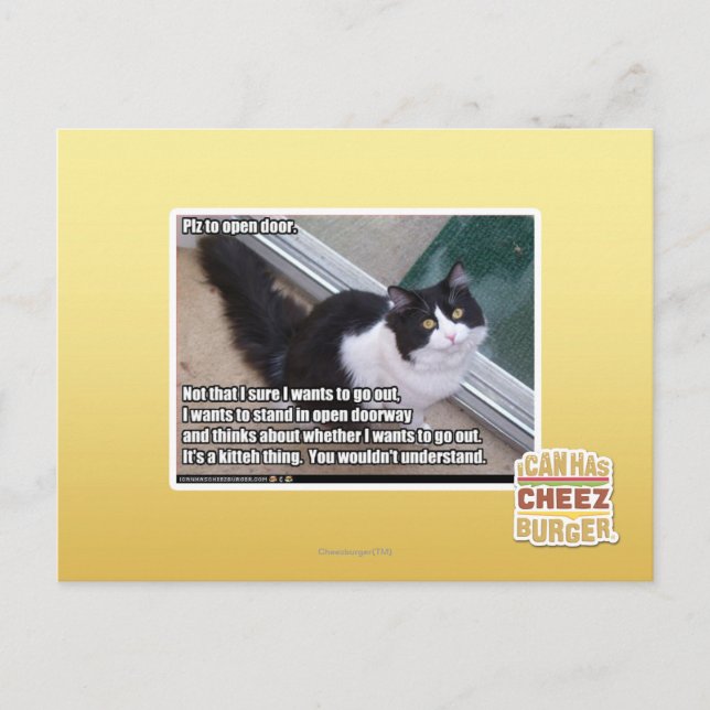 Plz till den öppna dörren vykort (Framsida)