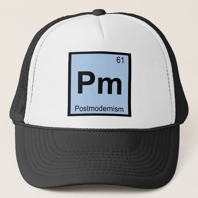 Pm - Postmodernism Kemi Periodiska Systemet Truckerkeps (Framsida)