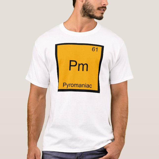 Pm - Pyroman Rolig Kemitecken T-shirt (Framsida)