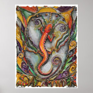 PMACarlson Fire Salamander Poster