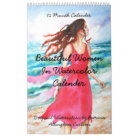 PMACarlson härliga kvinnor i vattenfärgkalender