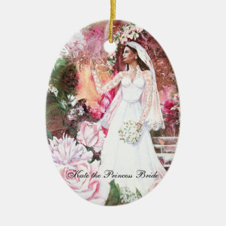 PMACarlson Kate princessen Brud Smycka Julgransprydnad Keramik
