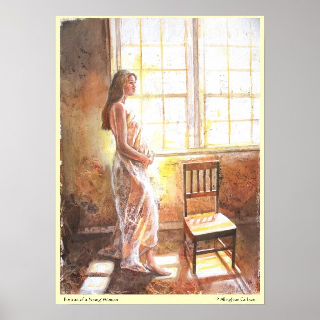 PMACarlson Porträtt i en ung kvinnlig utskrift Poster (Framsidan)