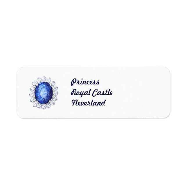 PMACarlson Royal Sapphire-etikett Returadress Etikett (Framsidan)