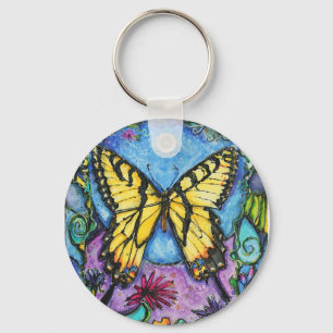 PMACarlson Tiger Butterfly Keychain Nyckelring