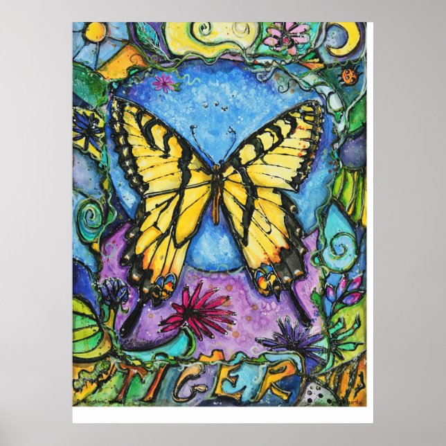 PMACarlson Tiger Butterfly Poster (Framsidan)