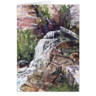 PMACarlson Waterfall på Robert Treman SP Card Hälsningskort