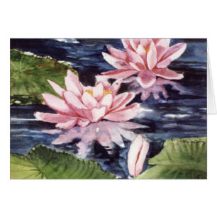 PMACarlson Waterlilies Hälsningskort