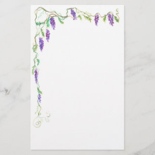 PMACarlson Wisteria Stationary Brevpapper