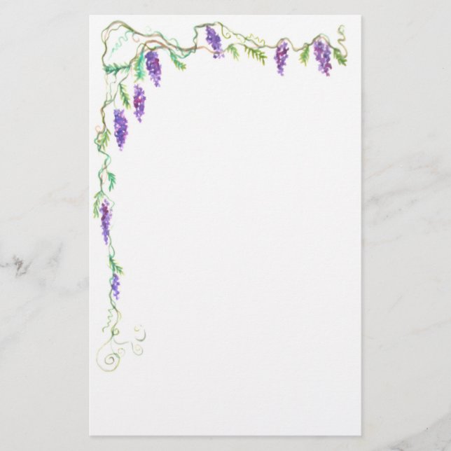PMACarlson Wisteria Stationary Brevpapper (Framsida)