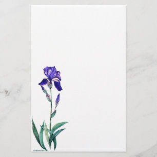 PMACarlsonElegant Iris Staionary Brevpapper