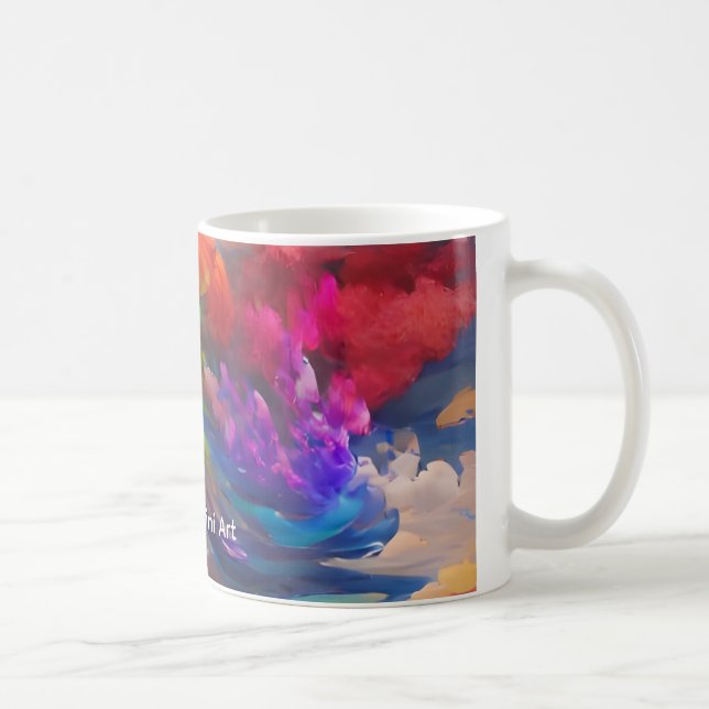 PMART Färgade moln Kaffemugg (Höger)