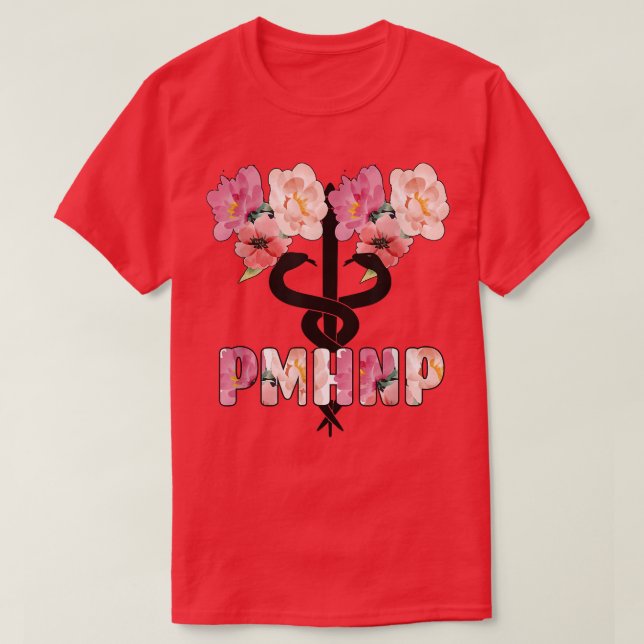 PMHNP Caduceus Psychimic Mental Health Nurse Pra T Shirt (Design framsida)