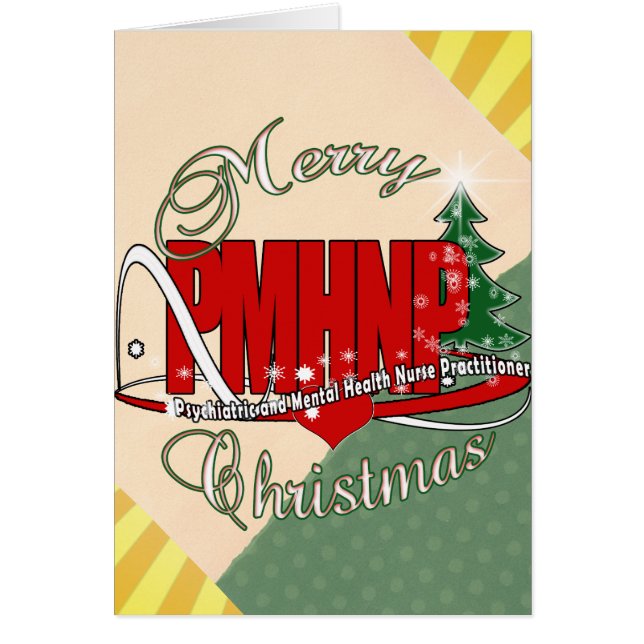 PMHNP CHRISTMAS Psychimic Mental Health Nurse Hälsningskort (Framsidan)