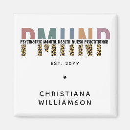 PMHNP Leopard Skriv ut Psychionic Mental Health NP Magnet