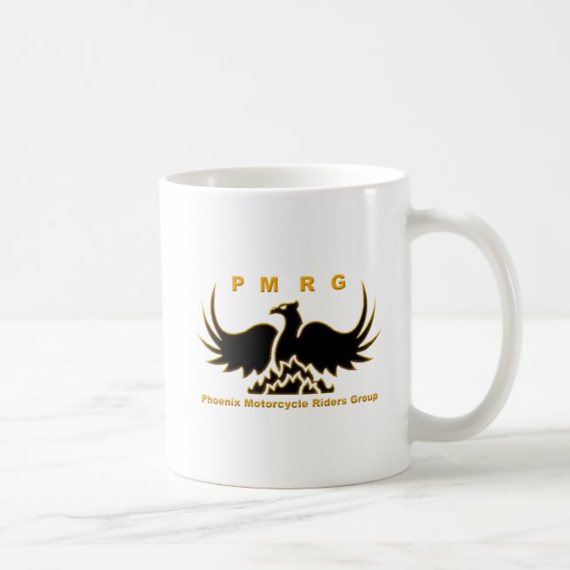 PMRGlogo PMRG, Phoenix motorcykel, ryttaregrupp Kaffemugg (Höger)