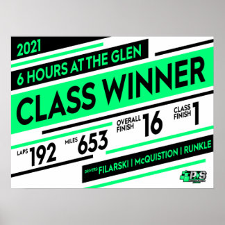 PMS - 6 timmar vid Glen Winner-Poster Poster