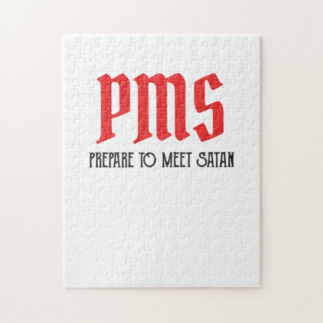 PMS - Förbered dig på att träffa Satan Funny Perio Pussel (Vertikal)