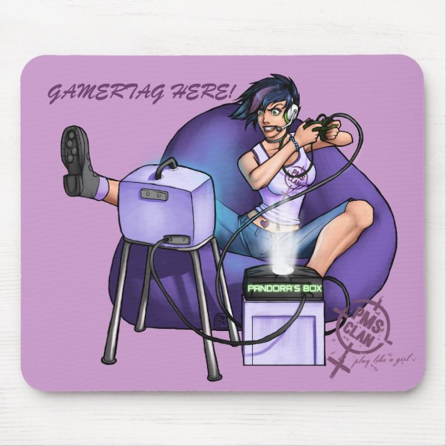 PMS Mousepad- Pandoras boxas lilor Musmatta (Framsidan)