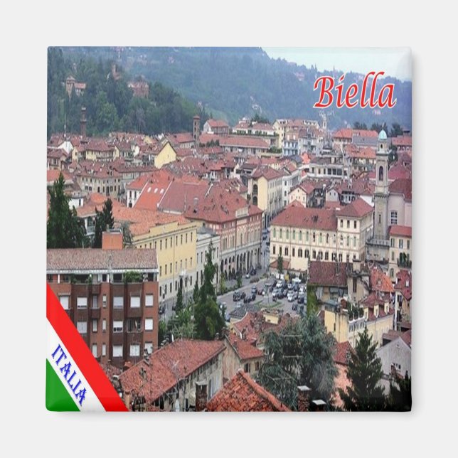 PMT002 BIELLA, Piemonte, Italien, Fridge Magnet (Framsidan)