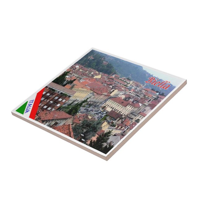 PMT002 BIELLA, Piemonte, Italien Kakelplatta (Sidan)